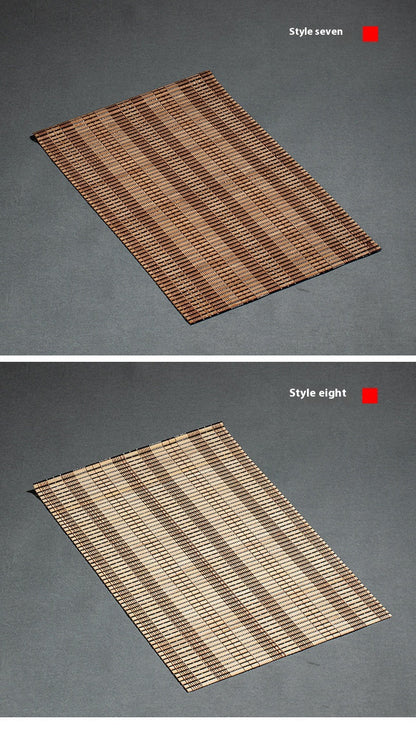 Colorful bamboo mat