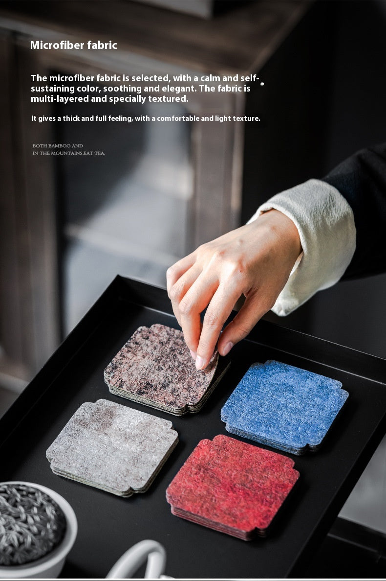 Microfiber cloth coasters