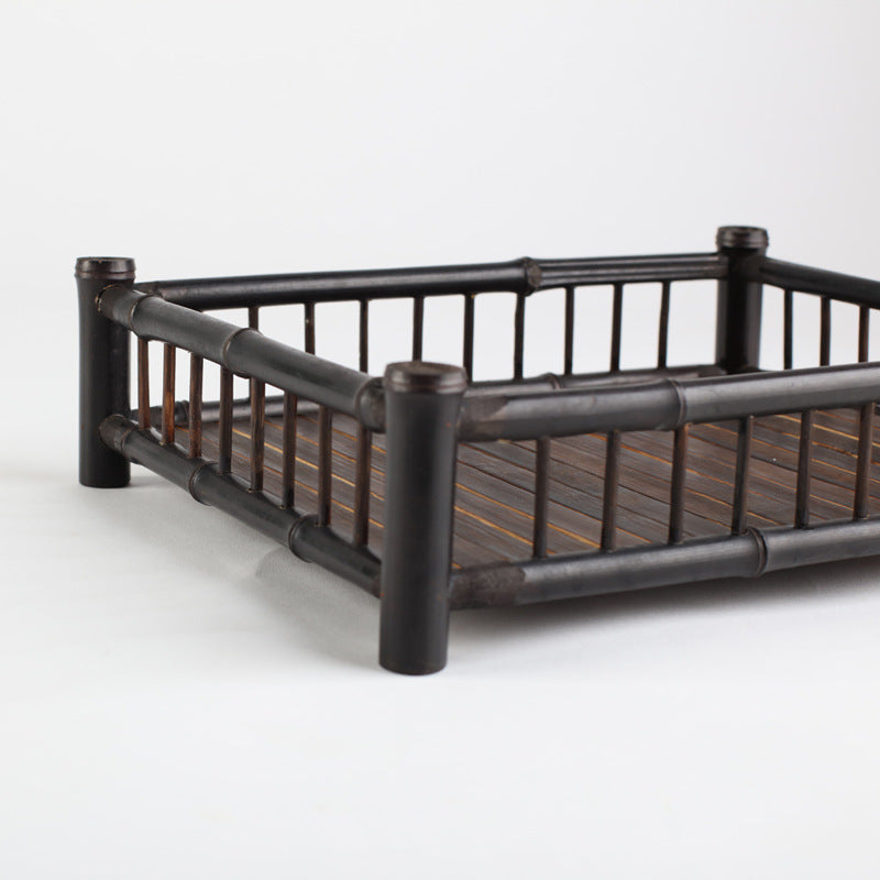 Zen-inspired Purple Bamboo Tea Tray