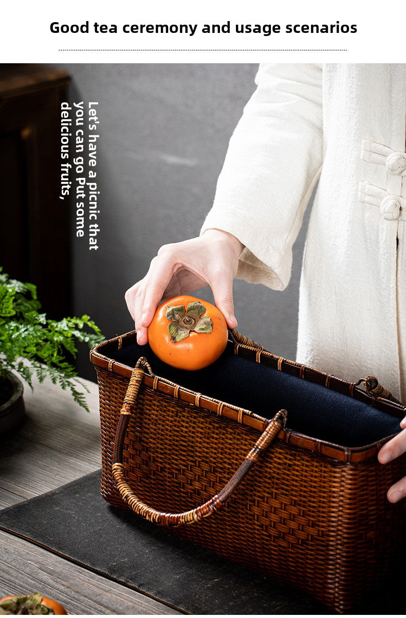 Handmade Retro Bamboo Woven Bag