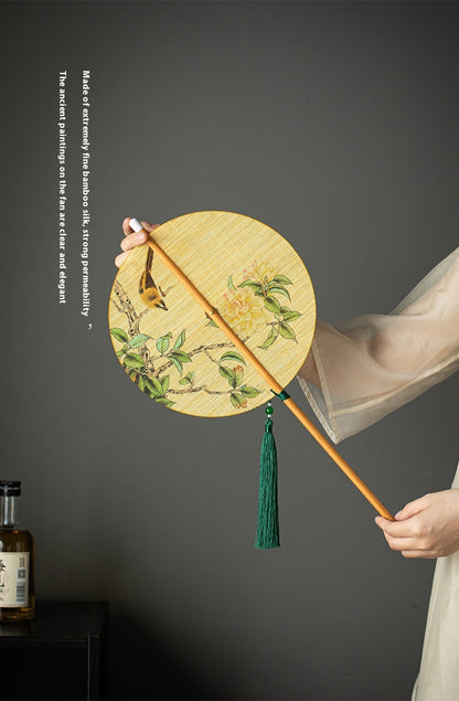 Rollable Bamboo Woven Waist Fan