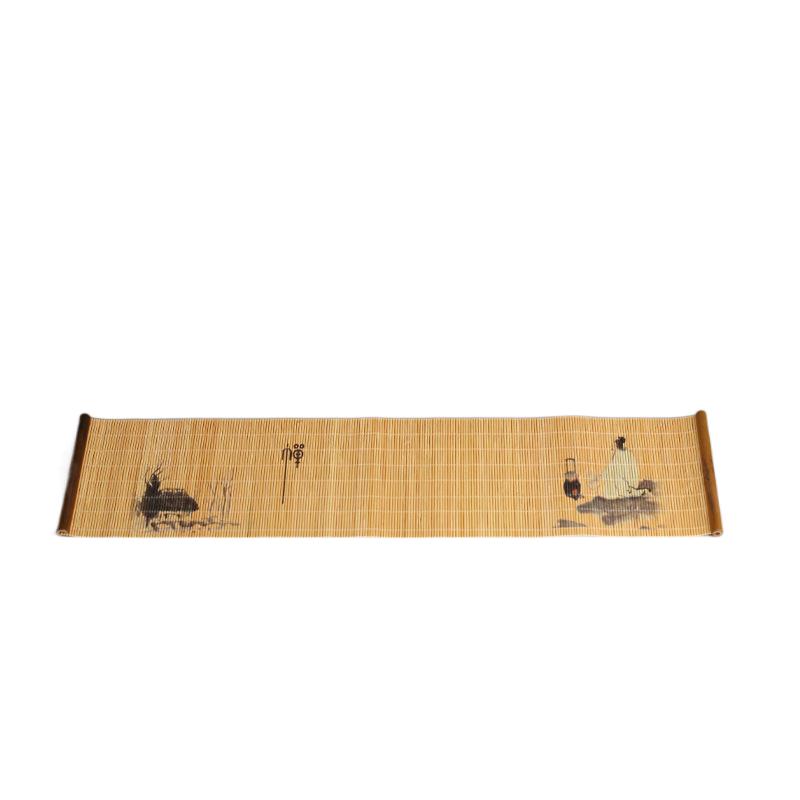 Natural Printed Bamboo Tea Mat Heat Insulation Pad