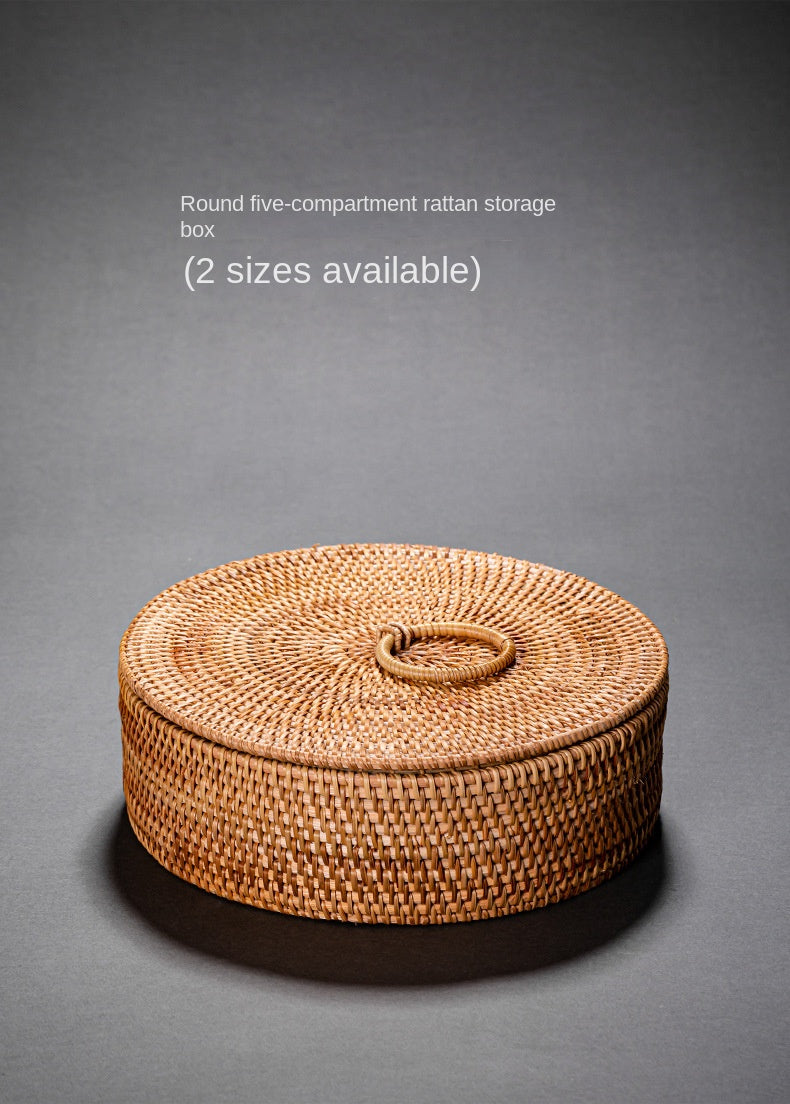 Rattan Pu'er Tea Caddy Storage Basket