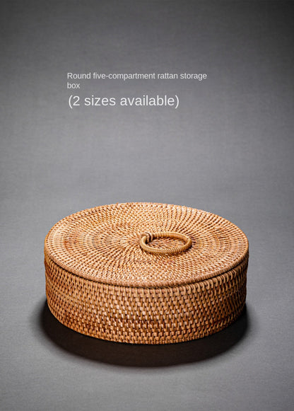 Rattan Pu'er Tea Caddy Storage Basket