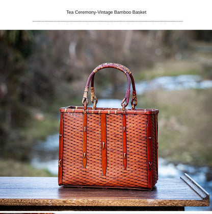 Retro Bamboo Woven Bag
