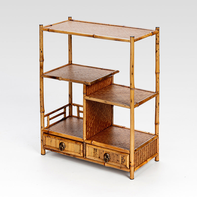 Meilu Bamboo Tea Shelf Display Stand