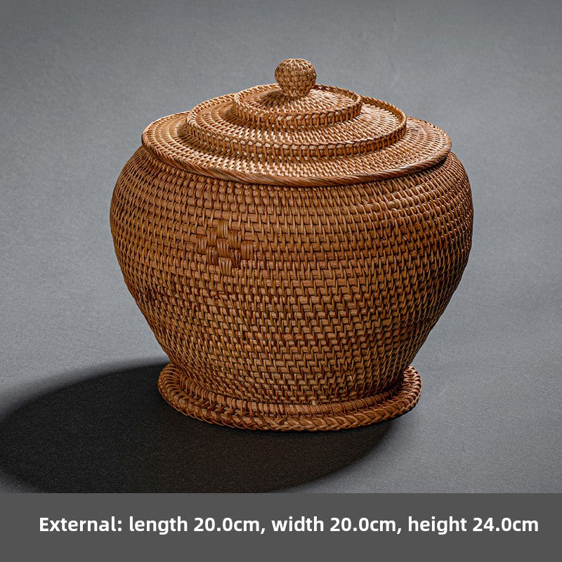 Rattan Woven Pu-erh Tea Box