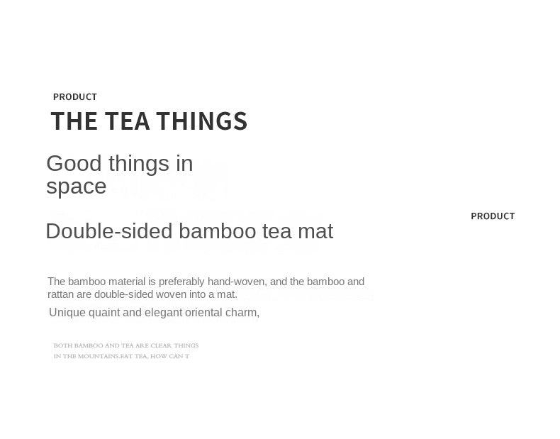 Large Lacquered Bamboo Tea Mat