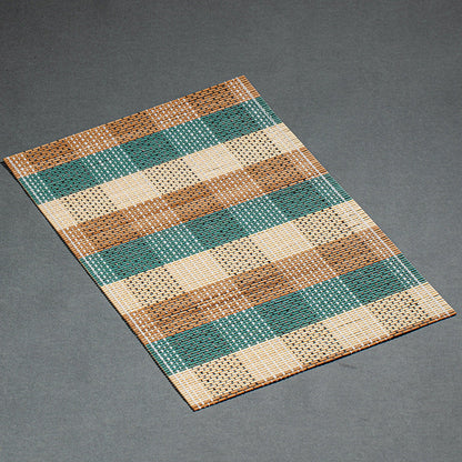 Colorful bamboo mat