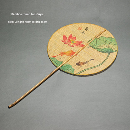Rollable Bamboo Woven Waist Fan