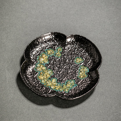 Enamel Japanese Style Metal Tea Cup Coaster