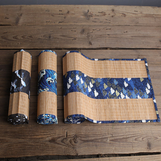 Chinese Retro Bamboo Tea Mat