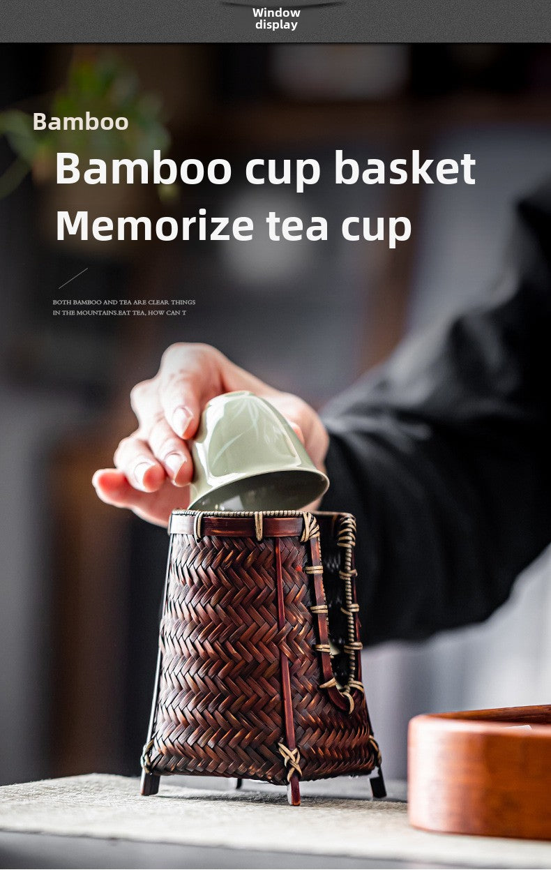 Handmade bamboo cup holder