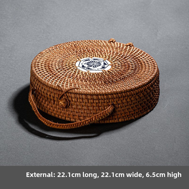 Rattan Woven Pu-erh Tea Box