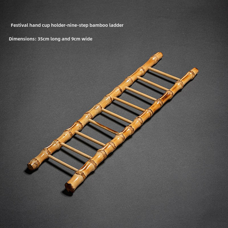 Bamboo Whip Tea Cup Holder
