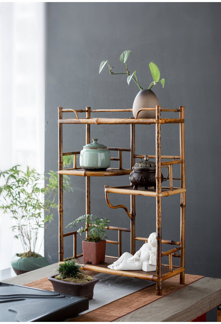 Purple Bamboo Tea Stand