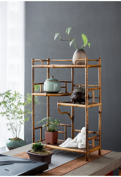 Purple Bamboo Tea Stand