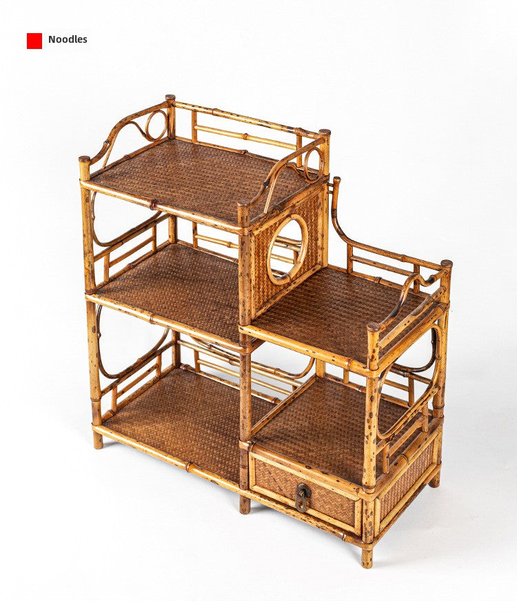 Handmade Bamboo Tea Shelf Curio Stand