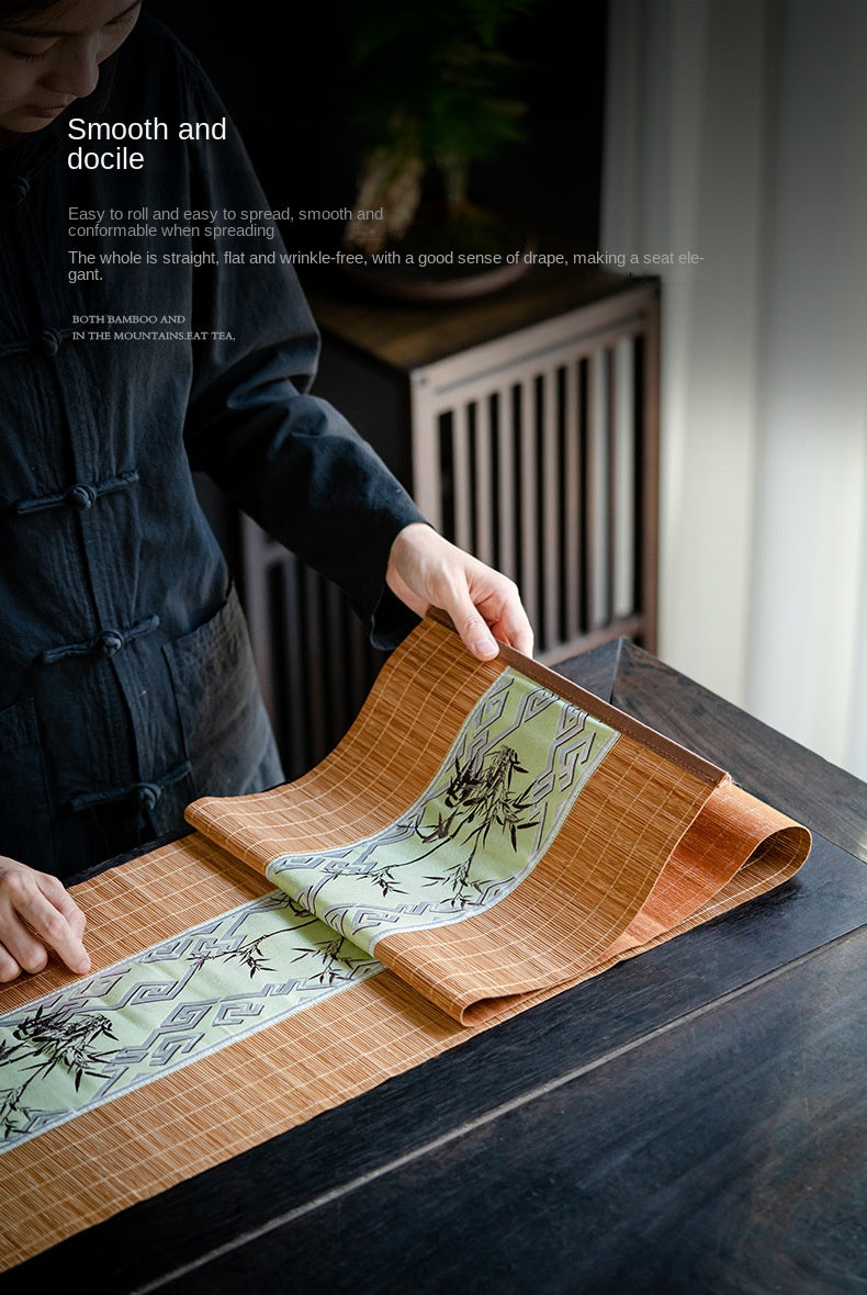 Bamboo Tea Mat New Chinese Style Zen Tea Flag