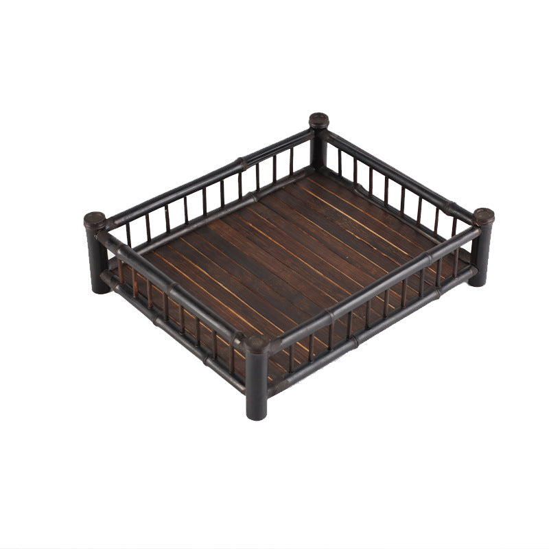 Zen-inspired Purple Bamboo Tea Tray