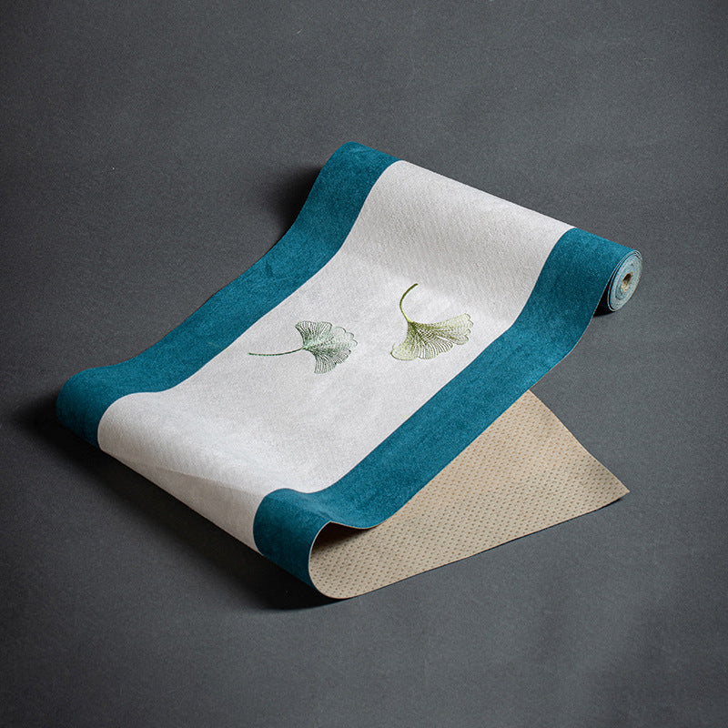 New Chinese Style Retro Embroidered Suede Tea Mat