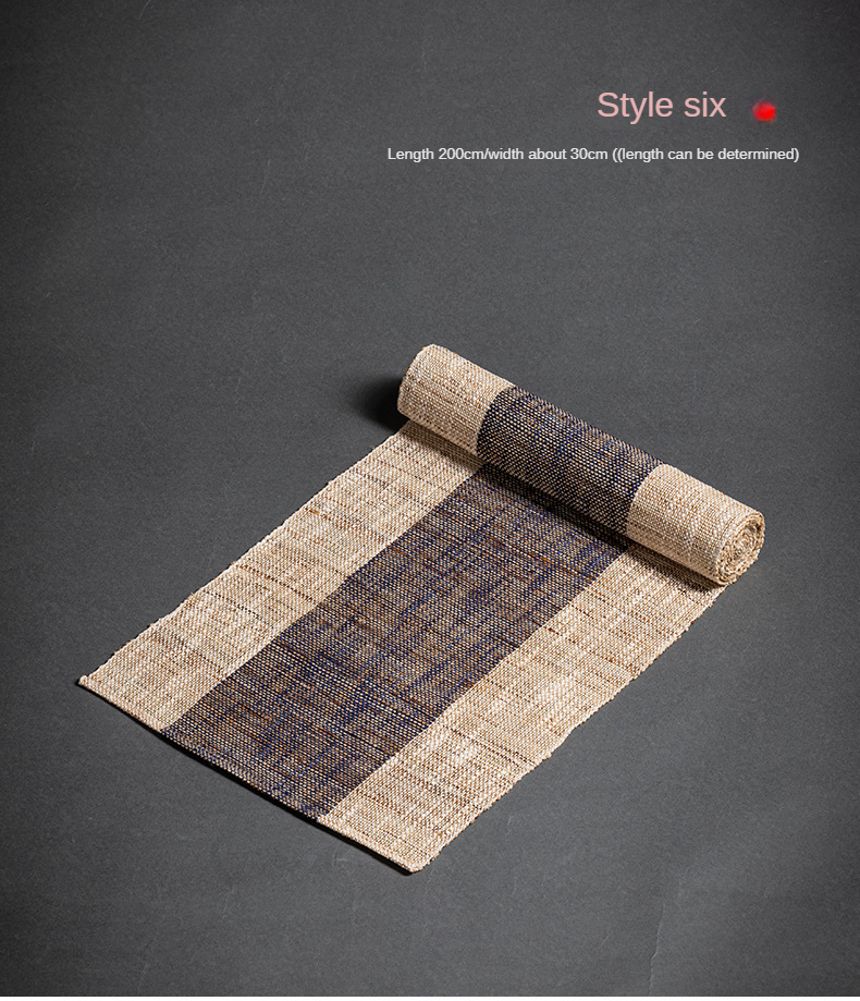 Hand-woven hemp grass tea mat