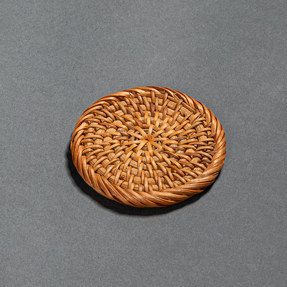 Rattan Woven Coaster Pot