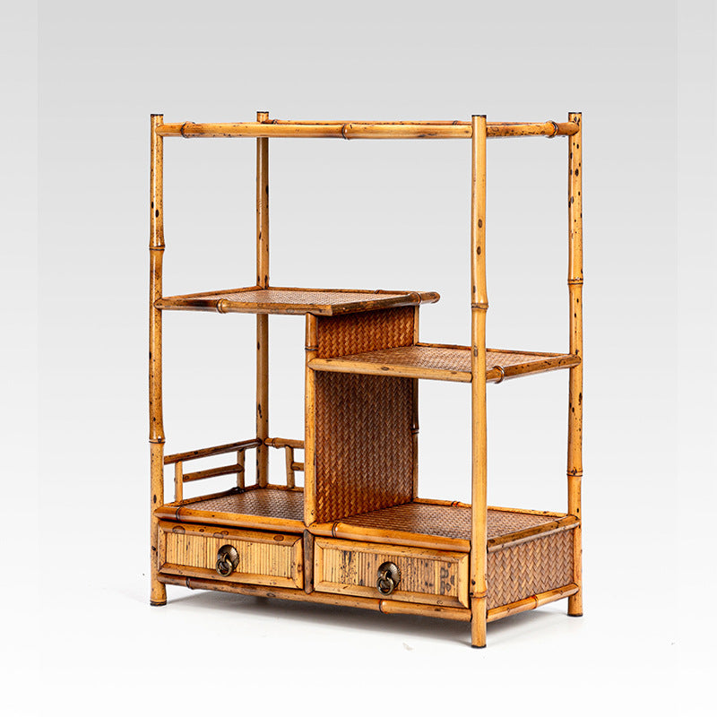 Meilu Bamboo Tea Shelf Display Stand