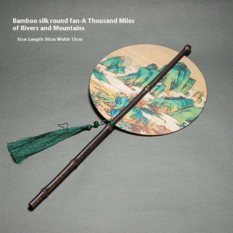 Rollable Bamboo Woven Waist Fan