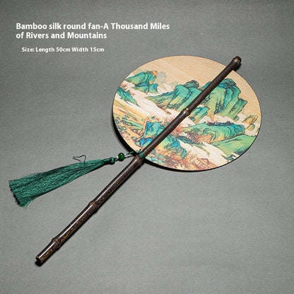 Rollable Bamboo Woven Waist Fan