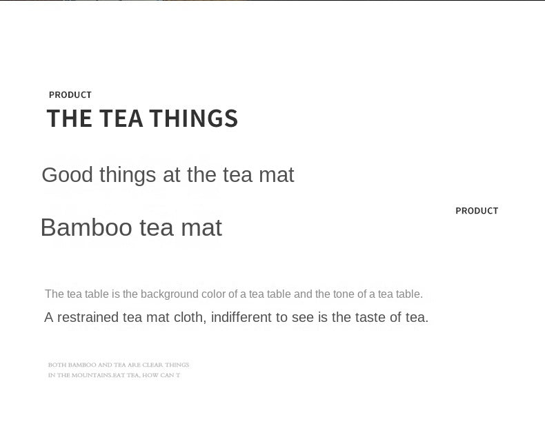 Bamboo Tea Mat New Chinese Style Zen Tea Flag