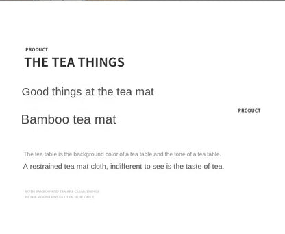 Bamboo Tea Mat New Chinese Style Zen Tea Flag