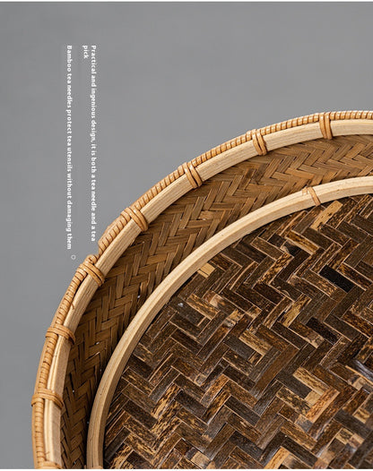 Bamboo Basket Old-Fashioned Portable Small Basket