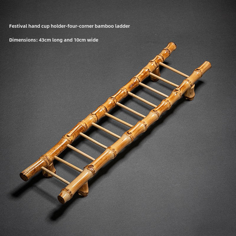 Bamboo Whip Tea Cup Holder