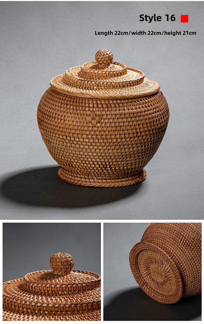 Rattan Woven Pu-erh Tea Box