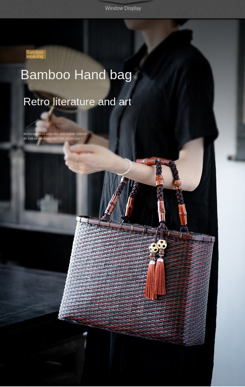 Retro Bamboo Woven Bag