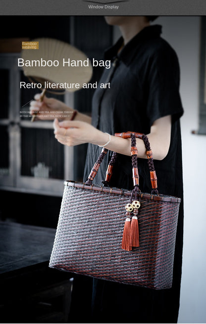 Retro Bamboo Woven Bag