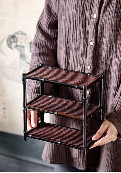 Purple Bamboo Orchid Stand