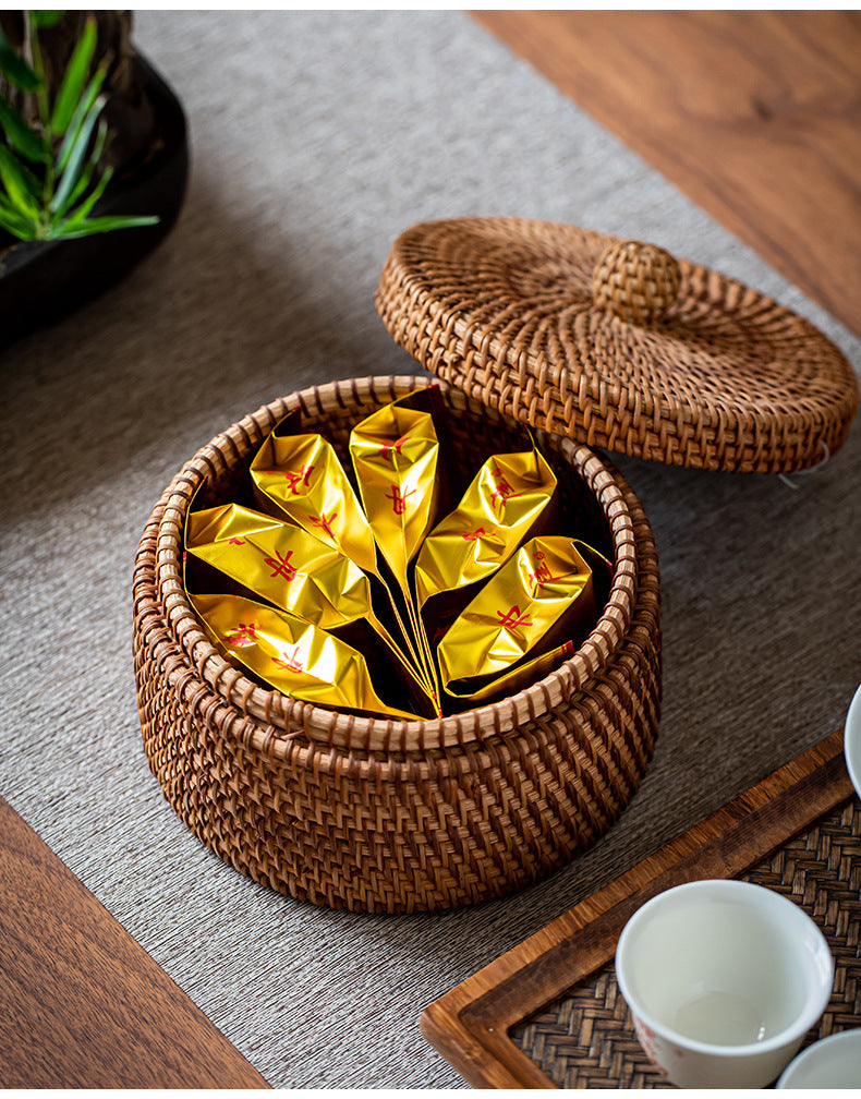 Rattan Woven Pu-erh Tea Box