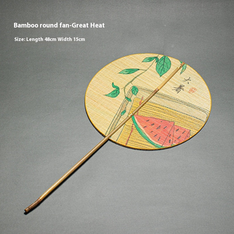 Rollable Bamboo Woven Waist Fan