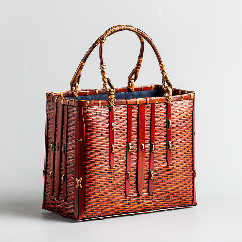 Retro Bamboo Woven Bag
