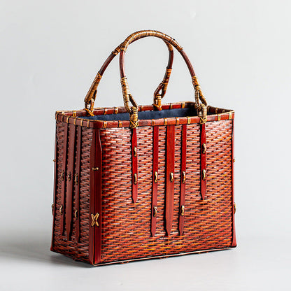 Retro Bamboo Woven Bag