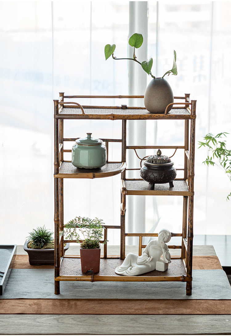 Purple Bamboo Tea Stand